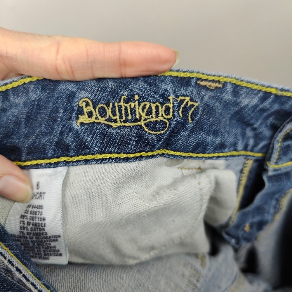 Vintage Y2K American Eagle Boyfriend 77 Jeans Womens 8 Short Low Rise Bootcut - Picture 14 of 16
